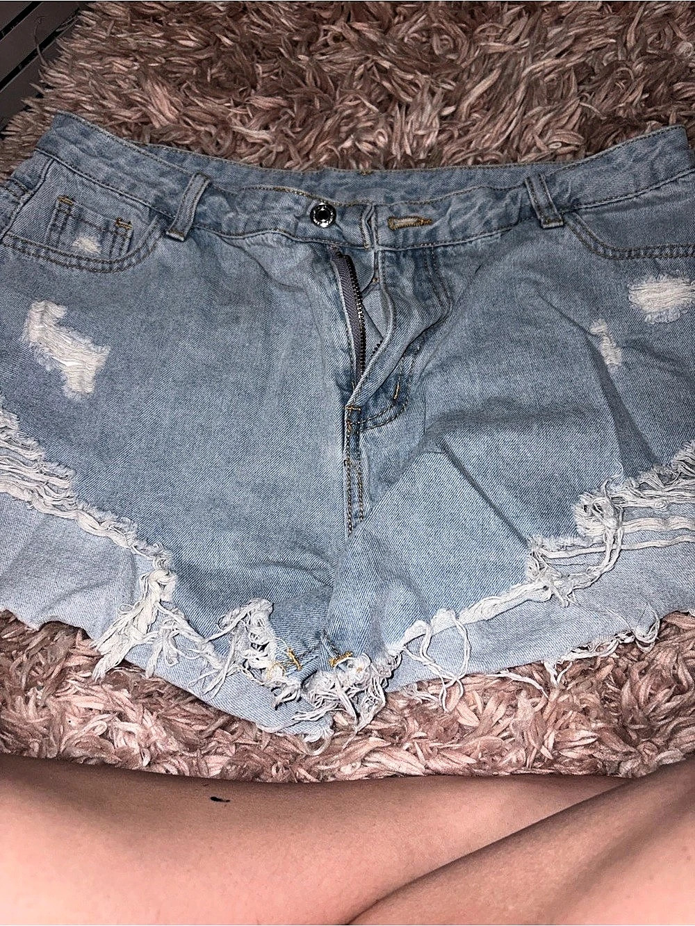 SHEIN Women'Small Distressed Denim Shorts Size XXL